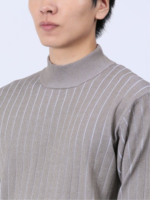 プレーティング モックネック ニット