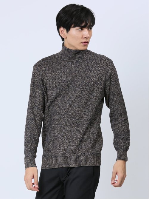 ミックスヤーン タートルニット(M 02アイボリー): トップス