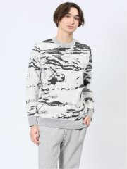 マーブルジャガード クルーニット