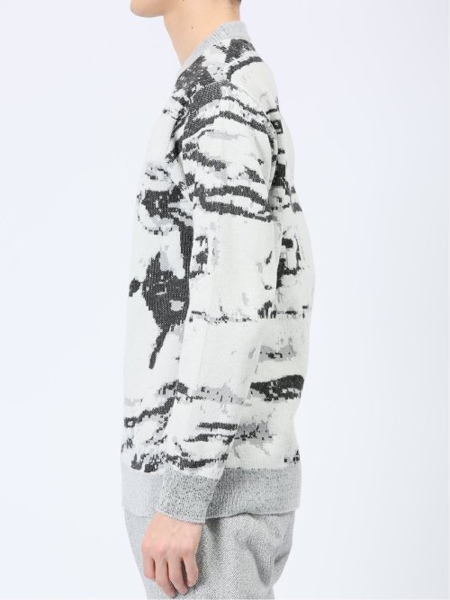 マーブルジャガード クルーニット