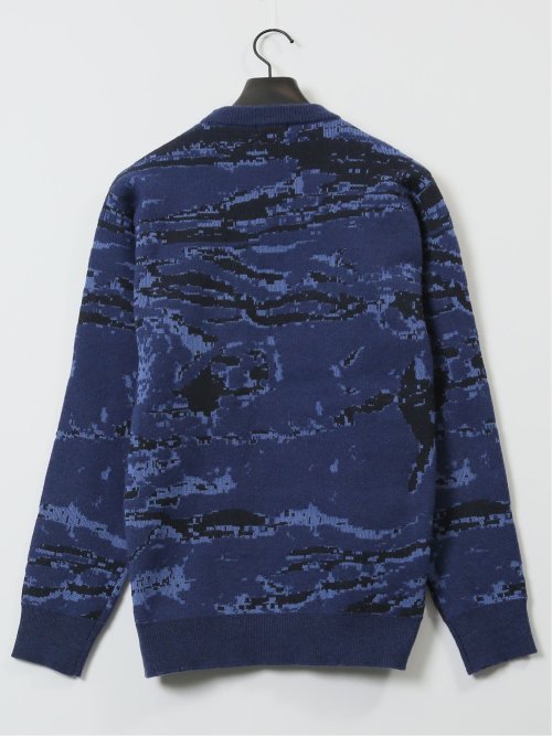 マーブルジャガード クルーニット