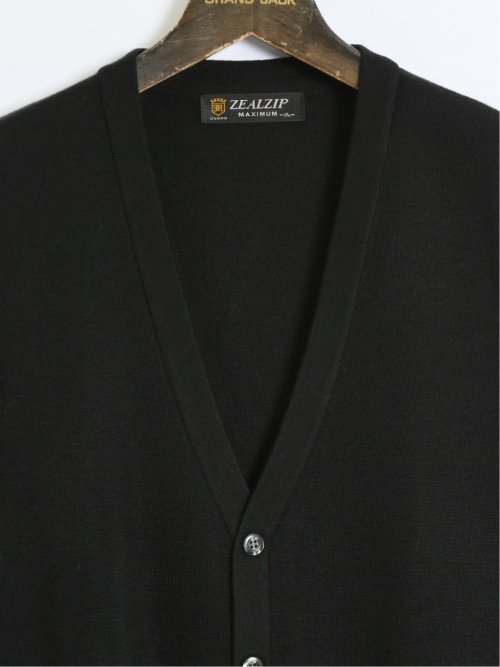 【大きいサイズ】ジールジップマキシマム/ZEALZIP MAXIMUM ウール混 前開きニットベスト