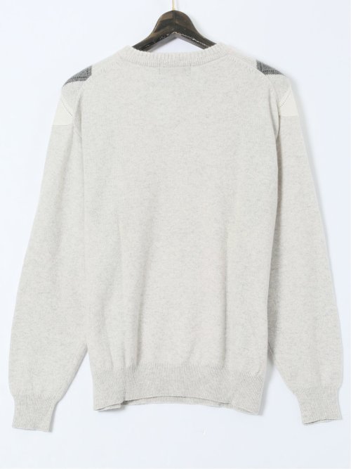 【大きいサイズ】グランバック/GRAND-BACK カシミヤ100% ジャカード クルーニット