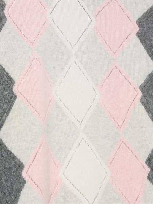 【大きいサイズ】グランバック/GRAND-BACK カシミヤ100% ジャカード クルーニット