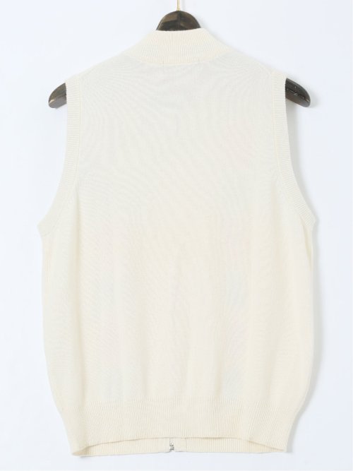 【大きいサイズ】グランバック/GRAND-BACK カシミヤ100% フルジップ ニットベスト