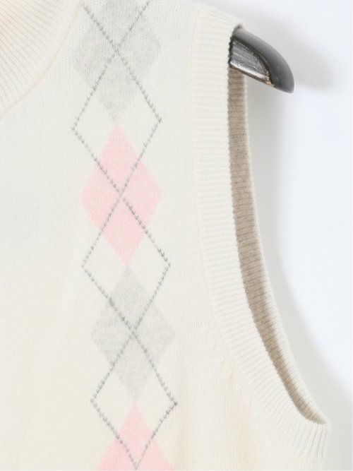 【大きいサイズ】グランバック/GRAND-BACK カシミヤ100% フルジップ ニットベスト