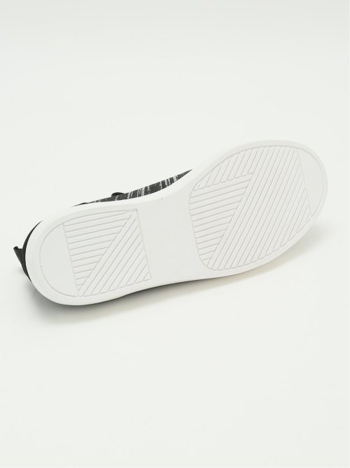 外羽根 ニット×スエード スニーカー(M 06グレー): シューズ