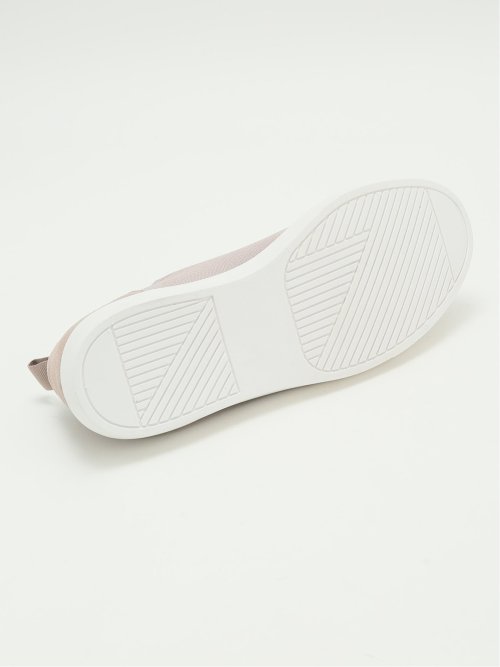 外羽根 ニット×スエード スニーカー