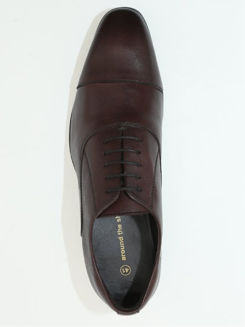 【大きいサイズ】アラウンドザシューズ/around the shoes 内羽根 ストレートチップ ドレスシューズ