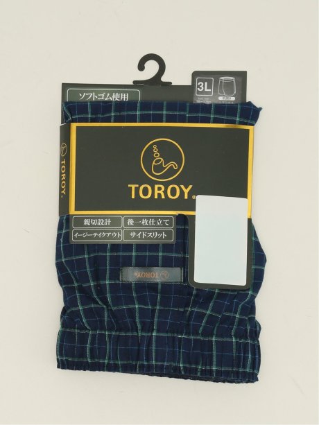 【大きいサイズ】トロイ/TOROY 綿100% 先染 チェック 前開き トランクス
