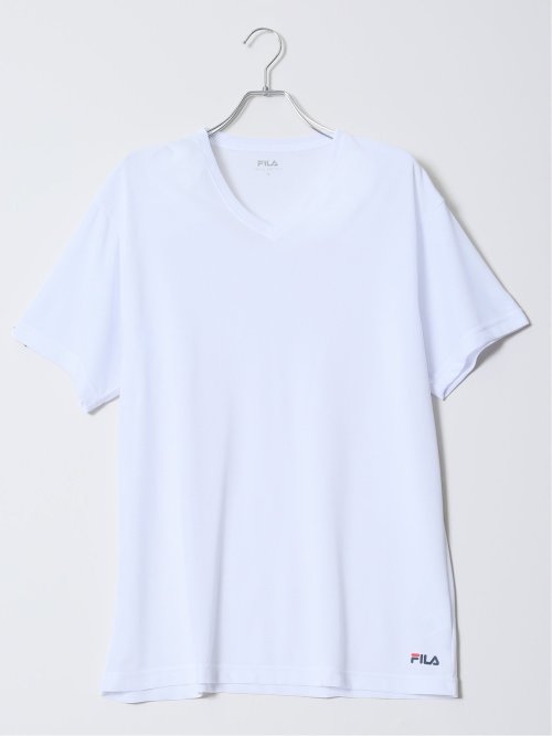【大きいサイズ】フィラ/FILA エアーメッシュ Vネック半袖インナー 2枚組