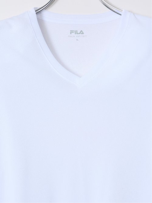 【大きいサイズ】フィラ/FILA エアーメッシュ Vネック半袖インナー 2枚組