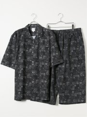 【大きいサイズ】ゆるリラ ストレッチ リラクシング上下セット バンダナ