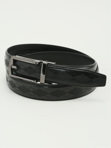 アジャストフリー アーガイル型押しベルト