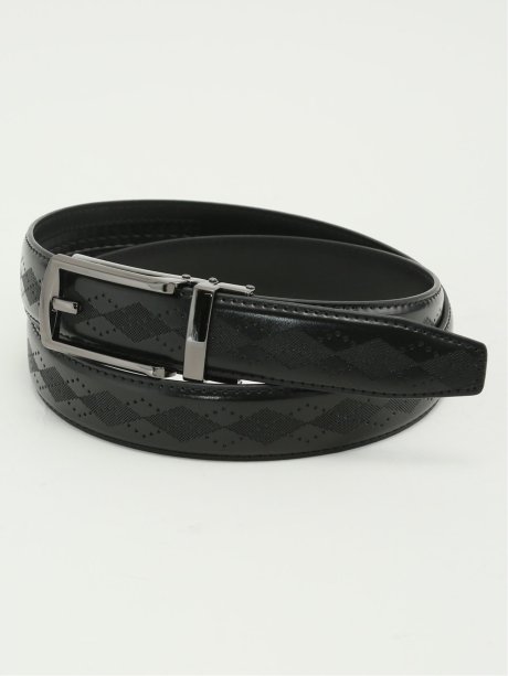 アジャストフリー アーガイル型押しベルト