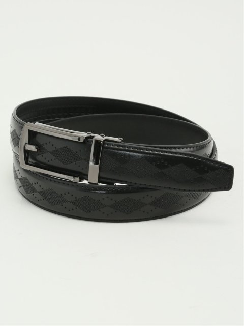 アジャストフリー アーガイル型押しベルト