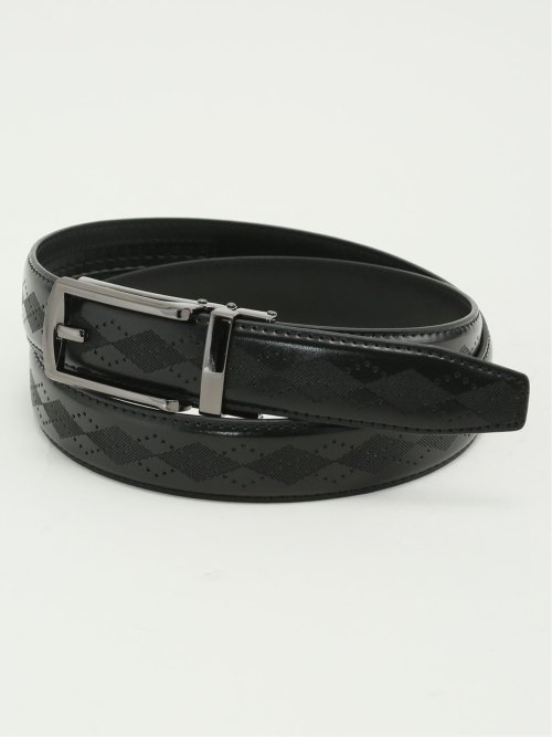 アジャストフリー アーガイル型押しベルト