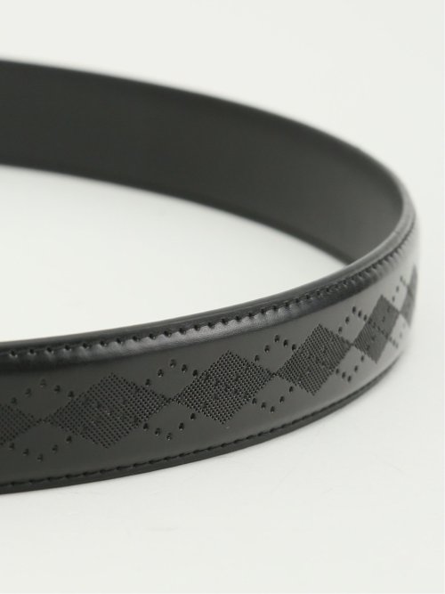 アジャストフリー アーガイル型押しベルト