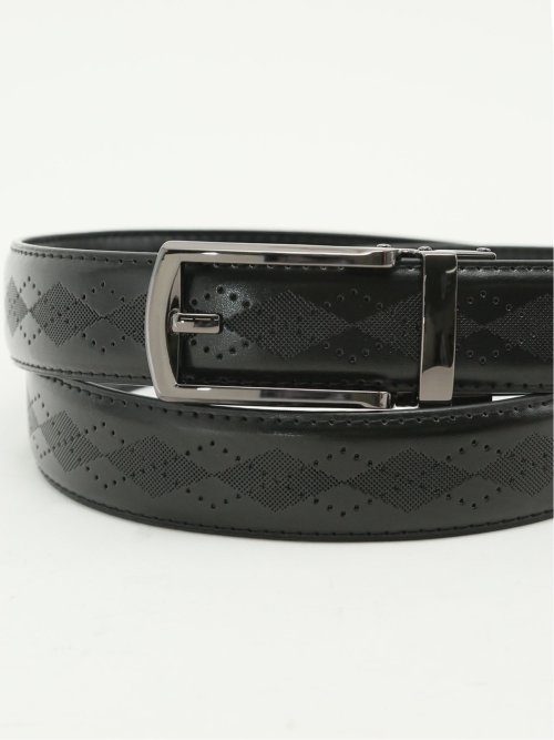 アジャストフリー アーガイル型押しベルト