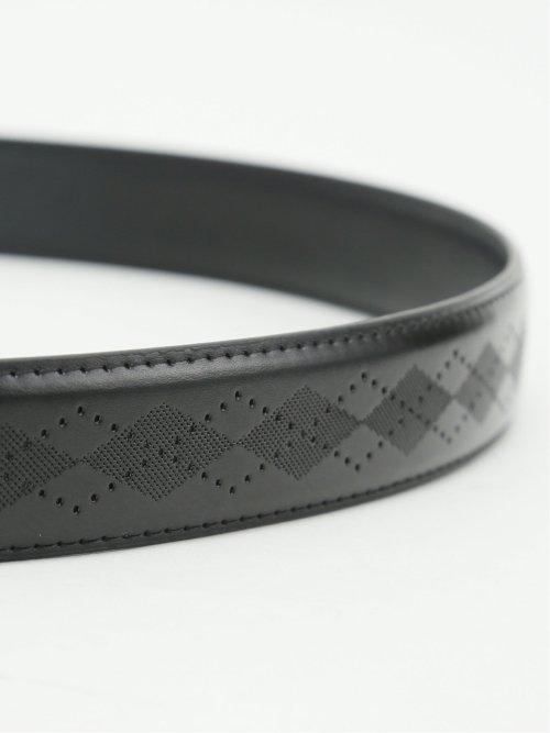 アジャストフリー アーガイル型押しベルト