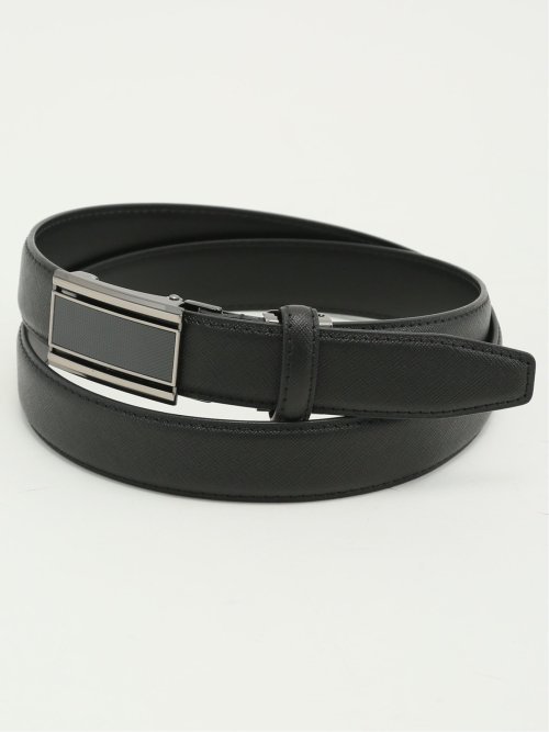 フィットバックル サフィアーノ型押しベルト