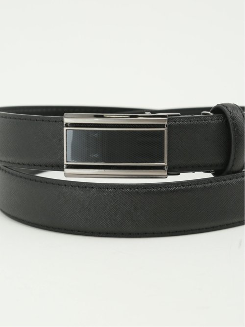 フィットバックル サフィアーノ型押しベルト