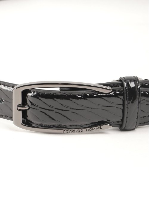 ロール版押し エナメル調レザーベルト