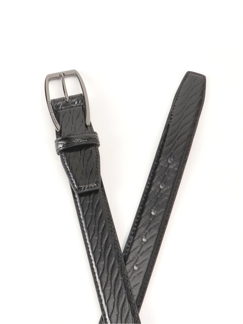 ロール版押し エナメル調レザーベルト