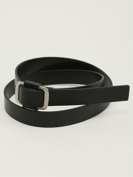 ピンレス レザー ナローベルト