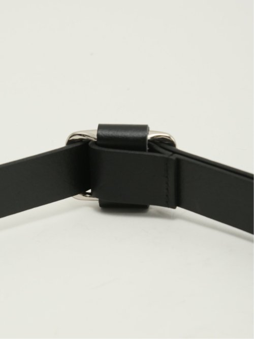 ピンレス レザー ナローベルト