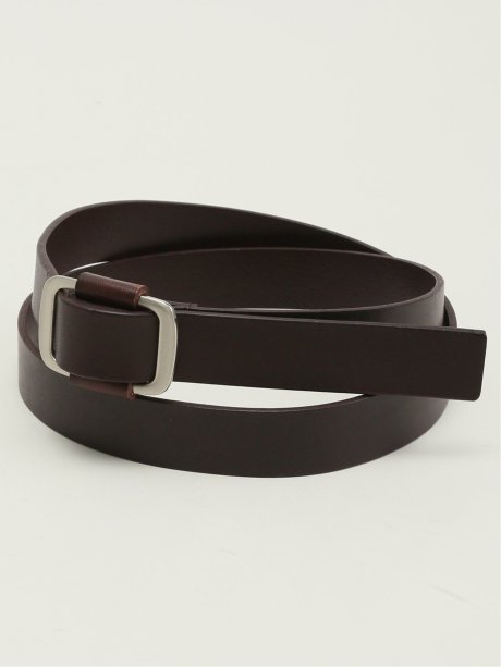 ピンレス レザー ナローベルト