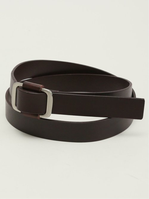 ピンレス レザー ナローベルト