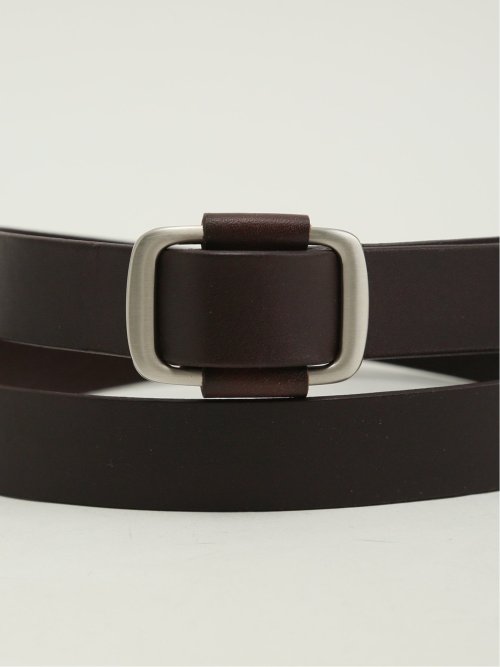 ピンレス レザー ナローベルト