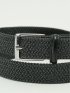 メッシュ ベルト メンズ ストレッチ ゴム メランジ シングルピン
