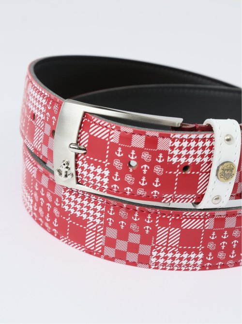 【大きいサイズ】シナコバ/SINA COVA チェックパターンベルト