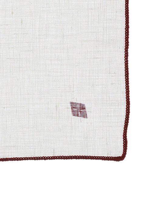 アーガイル柄 リネンチーフ