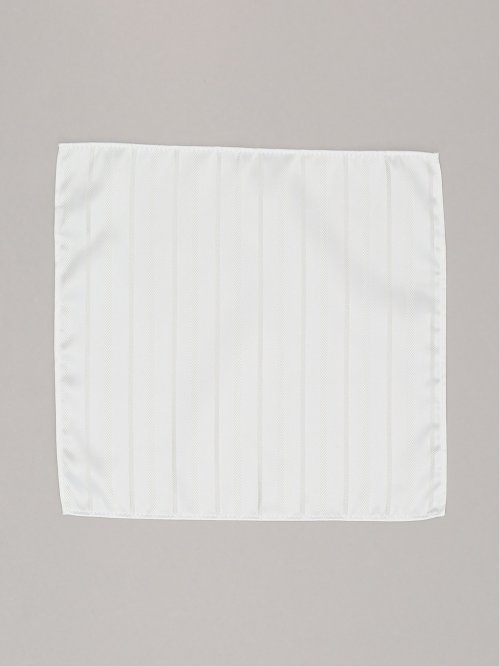 シルク混 ストライプ柄 フォーマルチーフ