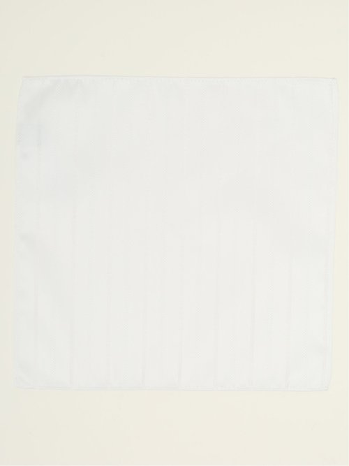 シルク混 ストライプ柄 フォーマルチーフ