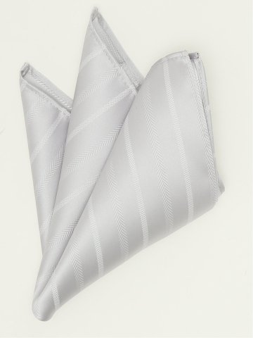 シルク混 ストライプ柄 フォーマルチーフ