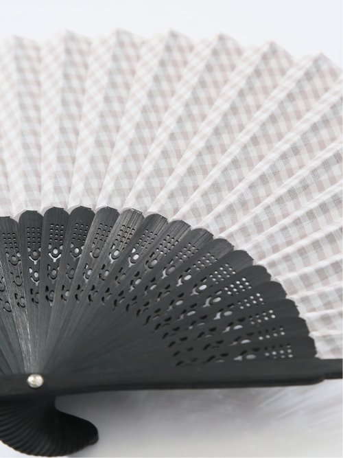 扇子 ギンガムチェック