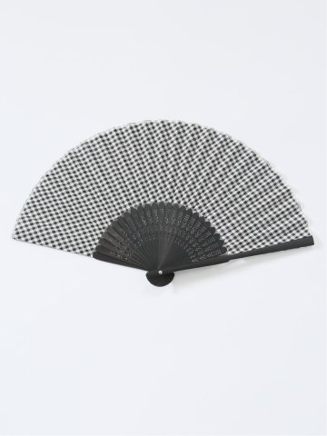 扇子 ギンガムチェック