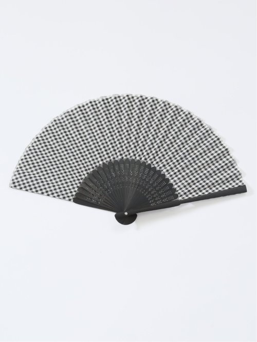 扇子 ギンガムチェック