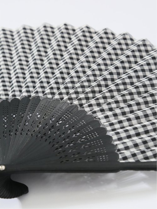 扇子 ギンガムチェック