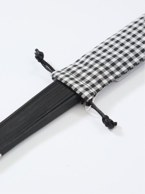 扇子 ギンガムチェック