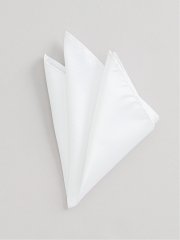 シルク混 白無地 フォーマルチーフ