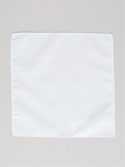 シルク混 白無地 フォーマルチーフ