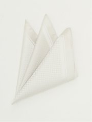 シルク混 四面 ジャガードチーフ