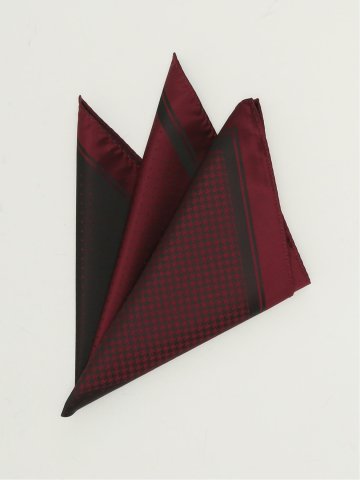 シルク混 四面 ジャガードチーフ