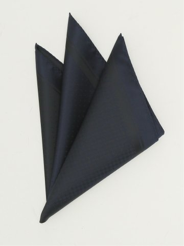 シルク混 四面 ジャガードチーフ