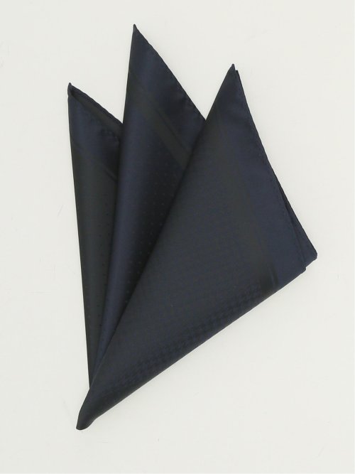 シルク混 四面 ジャガードチーフ